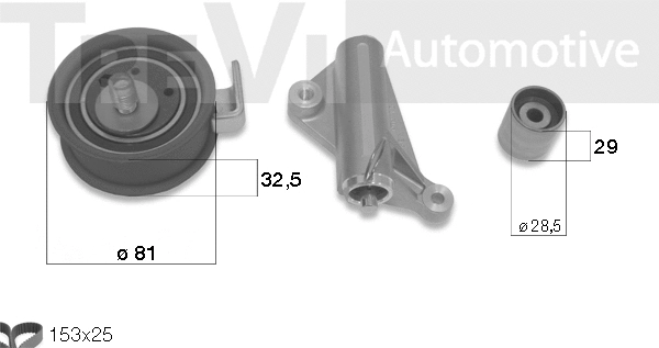 Kit de courroie crantée TREVI AUTOMOTIVE KD1276