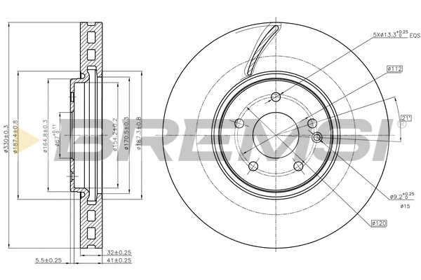 Disque de frein BREMSI CD7670V