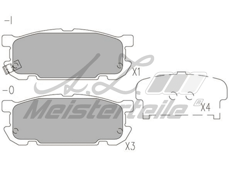 Kit de plaquettes de frein, frein à disque A.Z. Meisterteile AZMT-44-022-2287