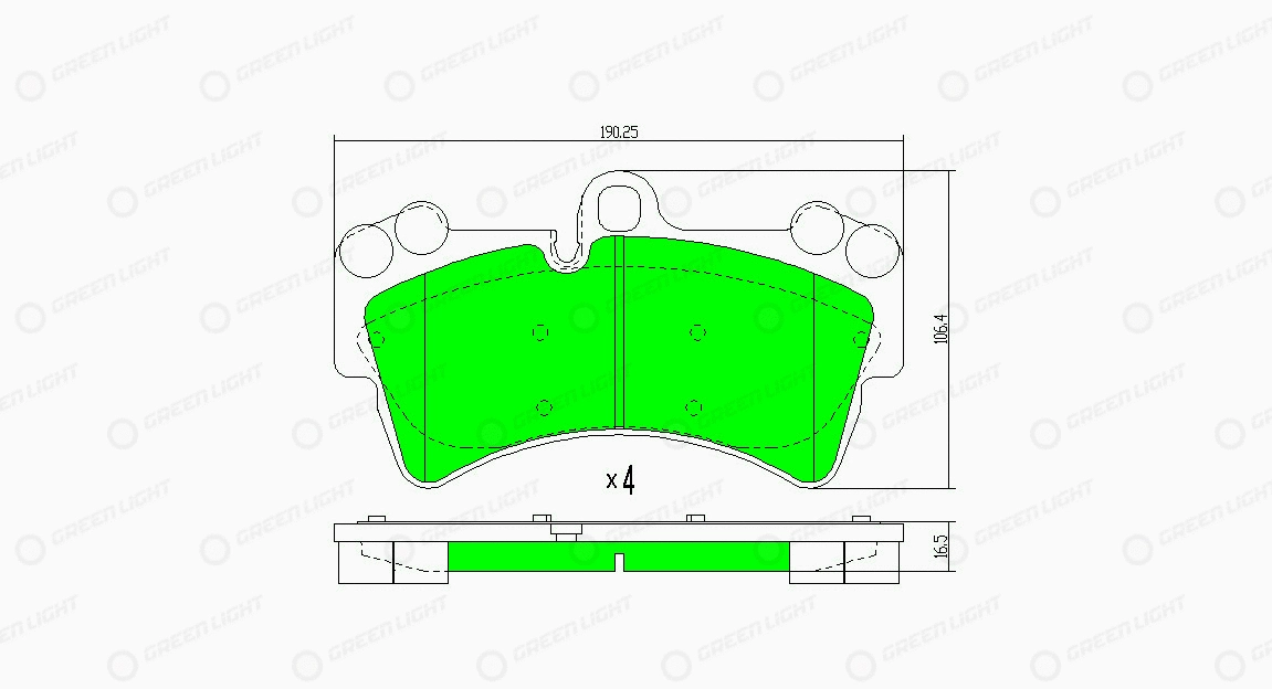 Kit de plaquettes de frein, frein à disque Automotive Adriado GLBP0315