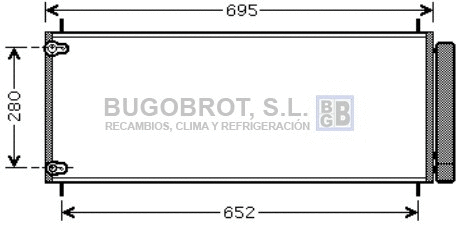 Condenseur, climatisation BUGOBROT 62-TO5406