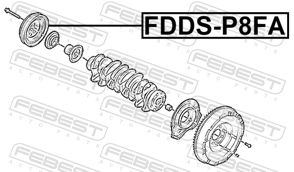 Poulie, vilebrequin FEBEST FDDS-P8FA