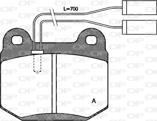 Kit de plaquettes de frein, frein à disque OPEN PARTS BPA0014.01