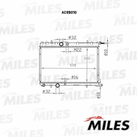 Radiateur, refroidissement du moteur MILES ACRB010