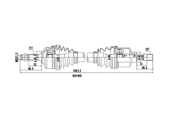 Arbre de transmission DYNAMATRIX DDS210043