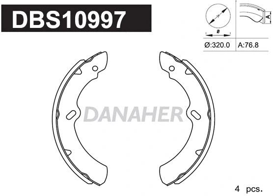 Jeu de mâchoires de frein DANAHER DBS10997