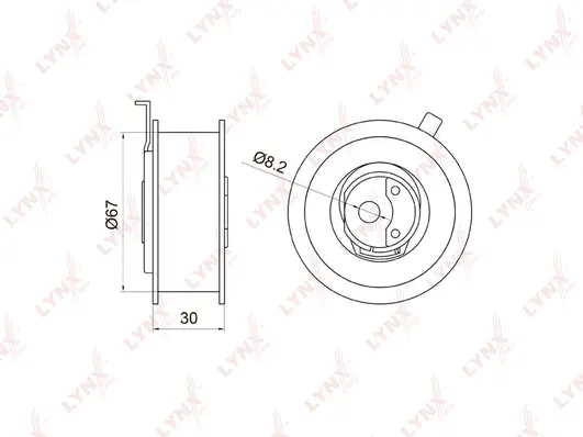Poulie de tension, courroie crantée LYNXAUTO PB-1003