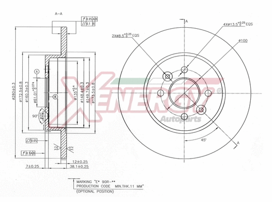 Disque de frein AP XENERGY X601526