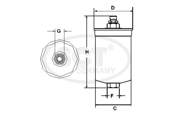 Filtre à carburant SCT - MANNOL ST 744