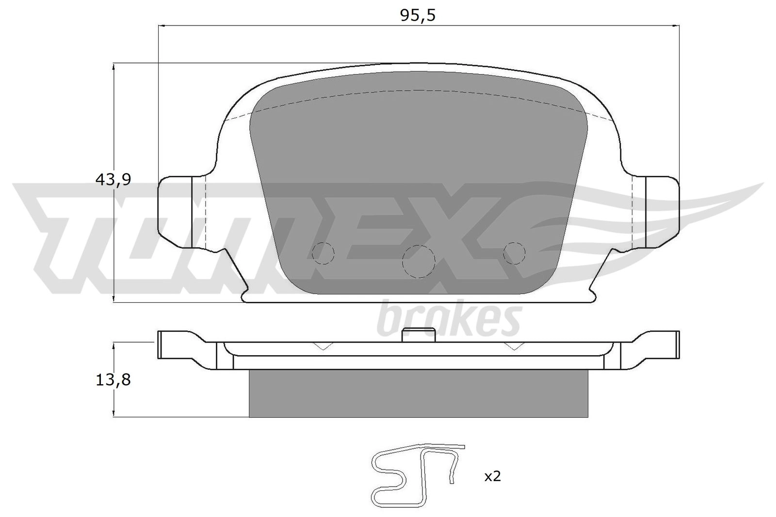 Kit de plaquettes de frein, frein à disque TOMEX Brakes TX 16-06
