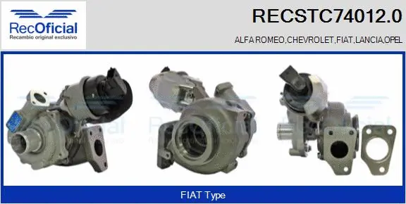 Turbocompresseur, suralimentation RECOFICIAL RECSTC74012.0