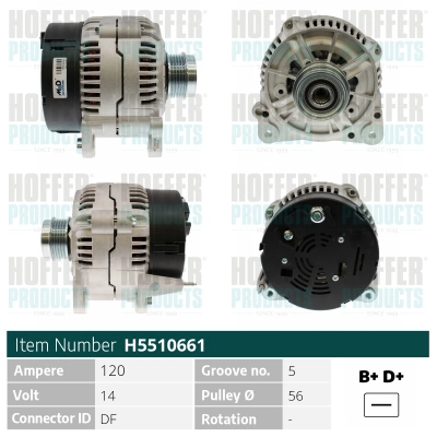 Alternateur HOFFER H5510661