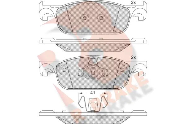 Kit de plaquettes de frein, frein à disque R BRAKE RB2274