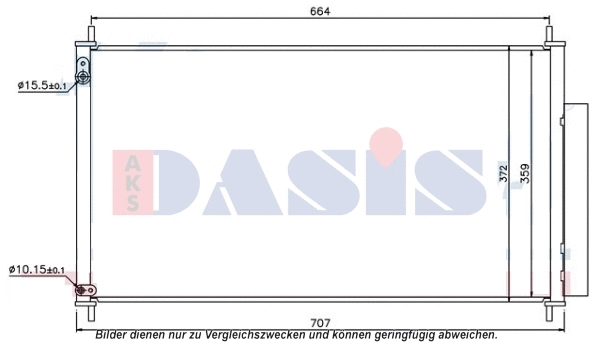 Condenseur, climatisation AKS DASIS 102036N