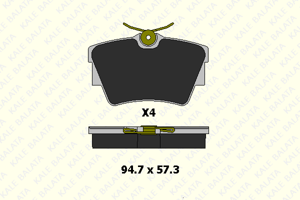 Kit de plaquettes de frein, frein à disque KALE 23980 170 14
