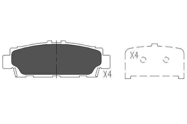 Kit de plaquettes de frein, frein à disque KAVO PARTS KBP-9060
