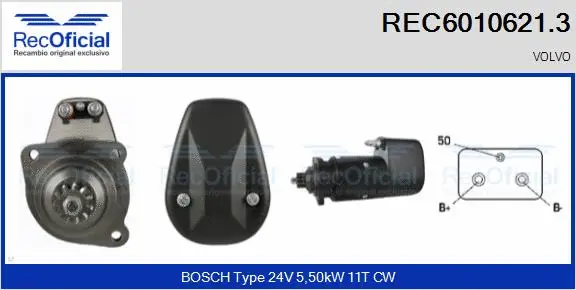 Démarreur RECOFICIAL REC6010621.3