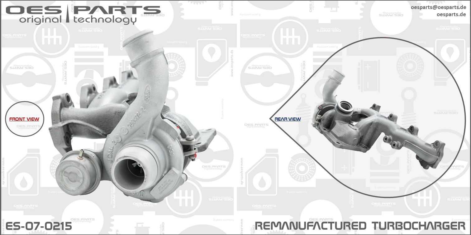 Turbocompresseur, suralimentation OES PARTS ES-07-0215