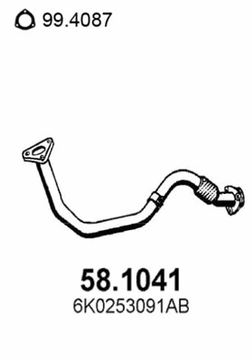 Tuyau d'échappement ASSO 58.1041