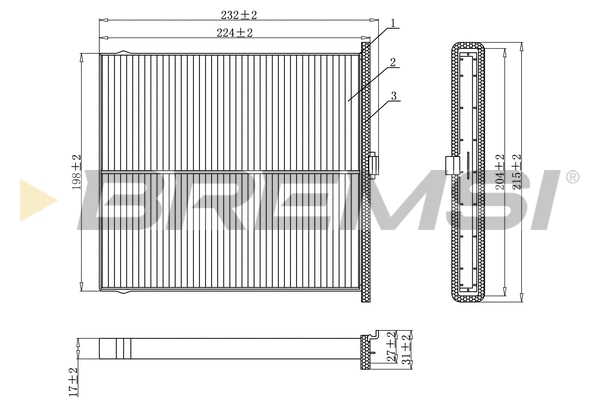 Filtre, air de l'habitacle BREMSI FC0919
