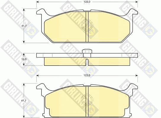 Kit de plaquettes de frein, frein à disque GIRLING 6103829