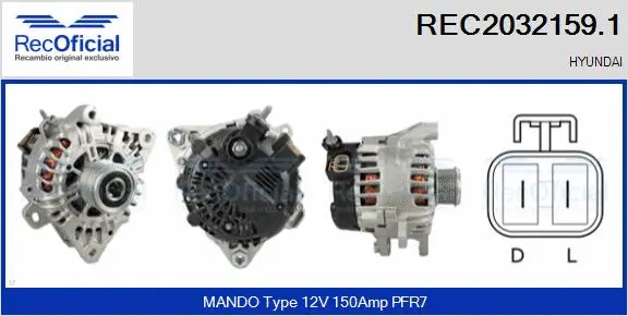 Alternateur RECOFICIAL REC2032159.1