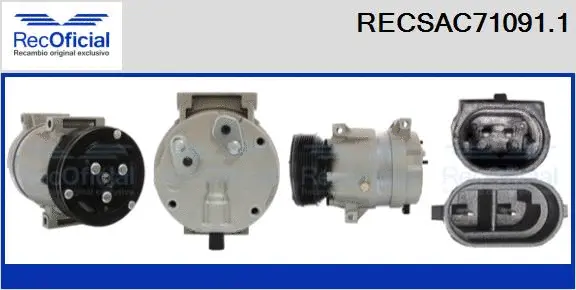 Compresseur, climatisation RECOFICIAL RECSAC71091.1
