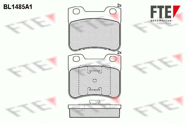 Kit de plaquettes de frein, frein à disque FTE 9010218