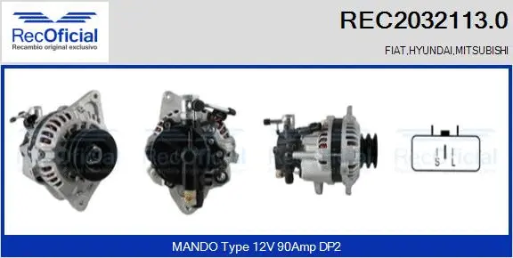 Alternateur RECOFICIAL REC2032113.0