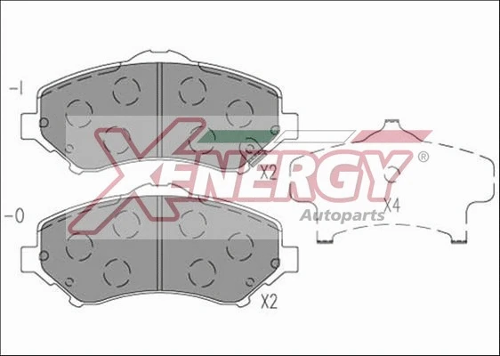 Kit de plaquettes de frein, frein à disque AP XENERGY X41265
