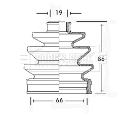 Jeu de joints-soufflets, arbre de commande BORG & BECK BCB2303