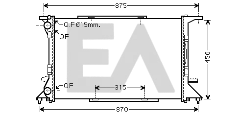 Radiateur, refroidissement du moteur EACLIMA 31R02057