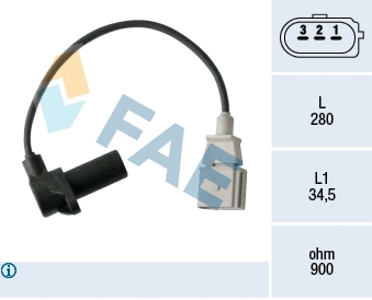 Capteur d'angle, vilebrequin FAE 79479