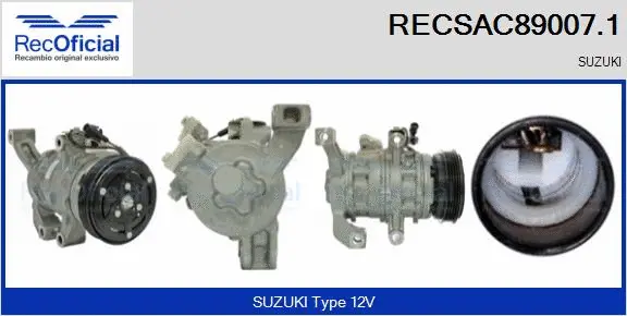 Compresseur, climatisation RECOFICIAL RECSAC89007.1