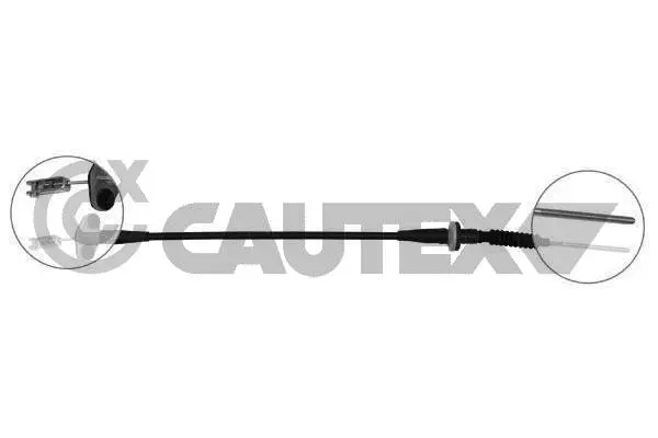 Tirette à câble, commande d'embrayage CAUTEX 760108