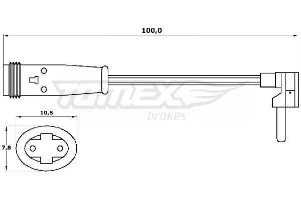 Contact d'avertissement, usure des plaquettes de frein TOMEX Brakes TX 30-27