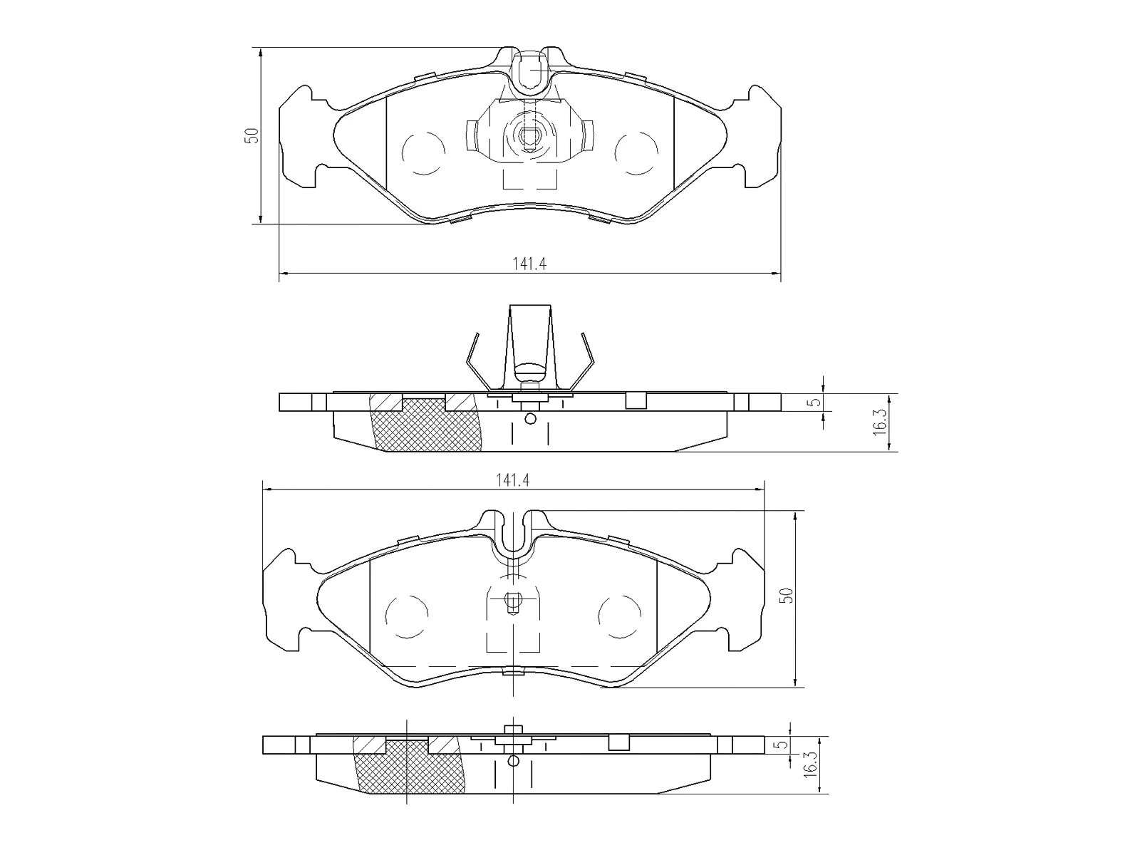 Kit de plaquettes de frein, frein à disque A.Z. Meisterteile AZMT-44-022-1439