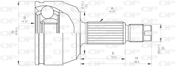 Jeu de joints, arbre de transmission OPEN PARTS CVJ5123.10