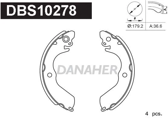 Jeu de mâchoires de frein DANAHER DBS10278