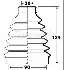 Jeu de joints-soufflets, arbre de commande BORG & BECK BCB2898
