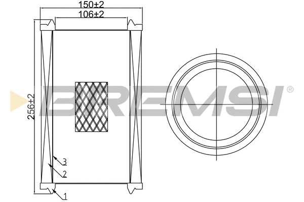Filtre à air BREMSI FA1068