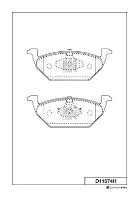 Kit de plaquettes de frein, frein à disque MK Kashiyama D11074H