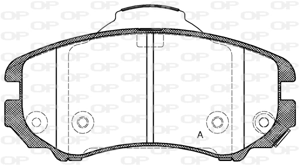 Kit de plaquettes de frein, frein à disque OPEN PARTS BPA0953.02