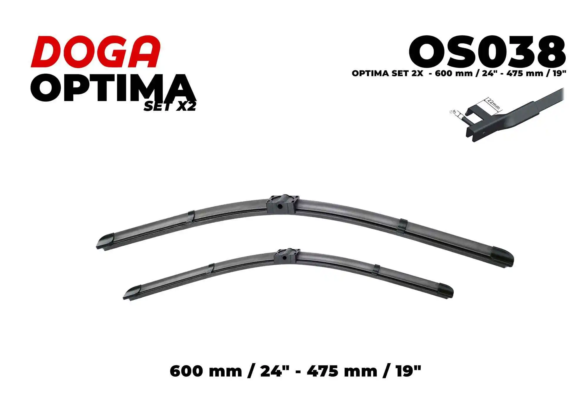 Balai d'essuie-glace DOGA OS038