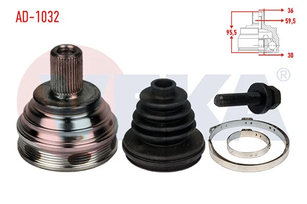Jeu de joints, arbre de transmission VEKA AD-1032