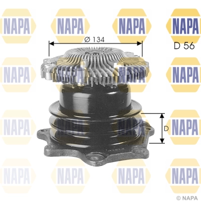 Pompe à eau, refroidissement du moteur NAPA NWP1379