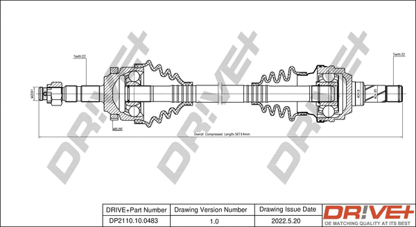 Arbre de transmission Dr!ve+ DP2110.10.0483