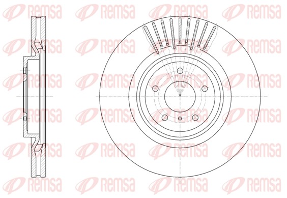 Disque de frein REMSA 61508.10