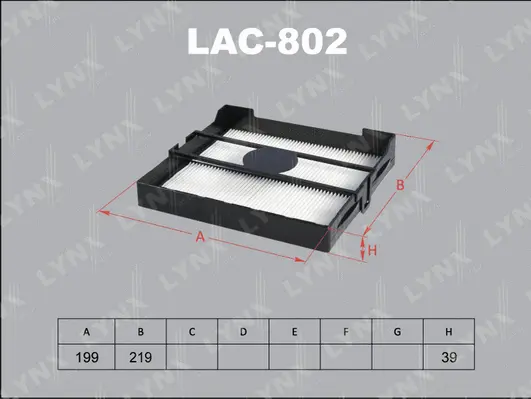 Filtre, air de l'habitacle LYNXAUTO LAC-802