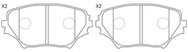 Kit de plaquettes de frein, frein à disque FIT FP0862